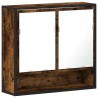 Armoire à miroir de salle de bain chêne fumé bois d’ingénierie 628375628375
