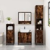 Armoire à miroir de salle de bain chêne fumé bois d’ingénierie 628375628375