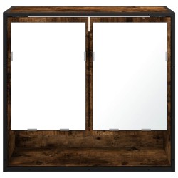 Armoire à miroir de salle de bain chêne fumé bois d’ingénierie 628375628375