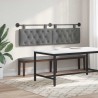 Tête de lit suspendue Avec lumière LED Gris foncé Velours 628378628378