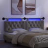 Tête de lit suspendue Avec lumière LED Gris foncé Velours 628380628380