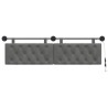 Tête de lit suspendue Avec lumière LED Gris foncé Velours 628380628380