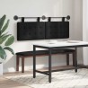 Tête de lit suspendue Avec lumière LED Noir Tissu 628382628382