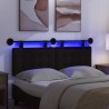 Tête de lit suspendue Avec lumière LED Noir Tissu 628382628382
