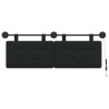 Tête de lit suspendue Avec lumière LED Noir Tissu 628382628382