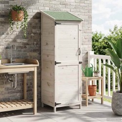 Abri de jardin Blanc 59,5 x 56 x 176,5 cm Bois de Sapin Massif 628383628383