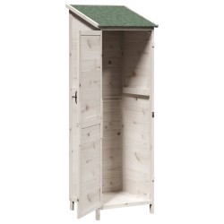 Abri de jardin Blanc 59,5 x 56 x 176,5 cm Bois de Sapin Massif 628383628383