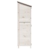 Abri de jardin Blanc 59,5 x 56 x 176,5 cm Bois de Sapin Massif 628383628383