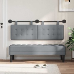 Tête de lit suspendue Gris clair Tissu 628384628384
