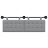 Tête de lit suspendue Gris clair Tissu 628384628384