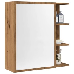 Armoire à miroir salle de bain chêne artisanal 62,5x20,5x64 cm 628388628388