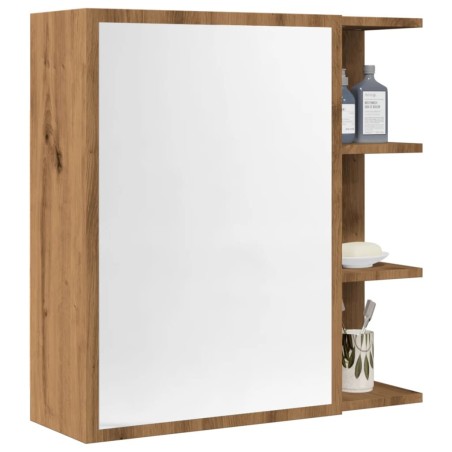 Armoire à miroir salle de bain chêne artisanal 62,5x20,5x64 cm 628388628388