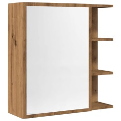 Armoire à miroir salle de bain chêne artisanal 62,5x20,5x64 cm 628388628388