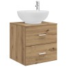 Vanité de lavabo mural Chêne artisanal 49,5 x 44,5 x 66,5 cm 628390628390