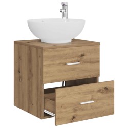 Vanité de lavabo mural Chêne artisanal 49,5 x 44,5 x 66,5 cm 628390628390