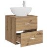 Vanité de lavabo mural Chêne artisanal 49,5 x 44,5 x 66,5 cm 628390628390