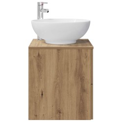 Vanité de lavabo mural Chêne artisanal 49,5 x 44,5 x 66,5 cm 628390628390