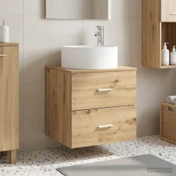 Vanité de lavabo mural Chêne artisanal 49,5 x 44,5 x 65,5 cm 628391628391
