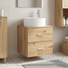 Vanité de lavabo mural Chêne artisanal 49,5 x 44,5 x 65,5 cm 628391628391