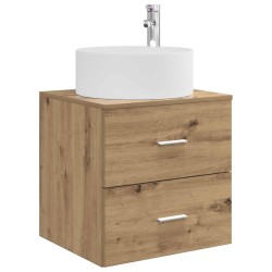 Vanité de lavabo mural Chêne artisanal 49,5 x 44,5 x 65,5 cm 628391628391