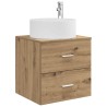 Vanité de lavabo mural Chêne artisanal 49,5 x 44,5 x 65,5 cm 628391628391