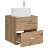 Vanité de lavabo mural Chêne artisanal 49,5 x 44,5 x 65,5 cm 628391628391