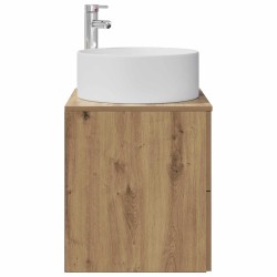 Vanité de lavabo mural Chêne artisanal 49,5 x 44,5 x 65,5 cm 628391628391
