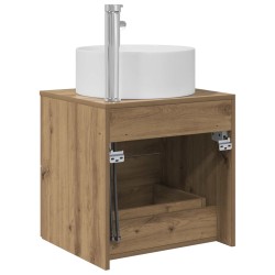 Vanité de lavabo mural Chêne artisanal 49,5 x 44,5 x 65,5 cm 628391628391