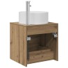Vanité de lavabo mural Chêne artisanal 49,5 x 44,5 x 65,5 cm 628391628391