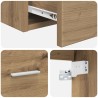 Vanité de lavabo mural Chêne artisanal 49,5 x 44,5 x 65,5 cm 628391628391