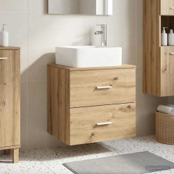 Vanité de lavabo mural Chêne artisanal 49,5 x 41 x 63 cm 628392628392