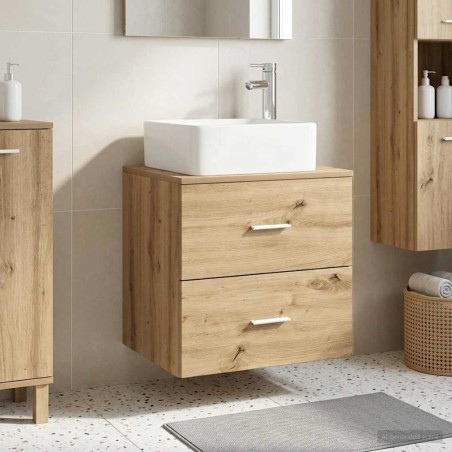 Vanité de lavabo mural Chêne artisanal 49,5 x 41 x 63 cm 628392628392