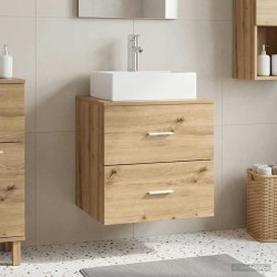 Vanité de lavabo mural Chêne artisanal 49,5 x 41 x 62,5 cm 628393628393