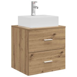 Vanité de lavabo mural Chêne artisanal 49,5 x 41 x 62,5 cm 628393628393