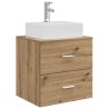 Vanité de lavabo mural Chêne artisanal 49,5 x 41 x 62,5 cm 628393628393