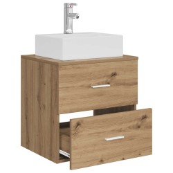 Vanité de lavabo mural Chêne artisanal 49,5 x 41 x 62,5 cm 628393628393