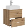 Vanité de lavabo mural Chêne artisanal 49,5 x 41 x 62,5 cm 628393628393