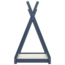 Cadre de lit d'enfant Gris Bois de pin massif 80x160 cm 628397628397