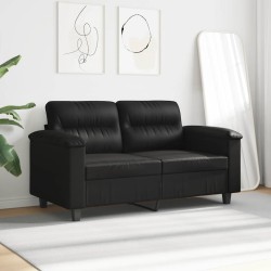 Canapé à 2 places Noir 120 cm Tissu microfibre 628398628398