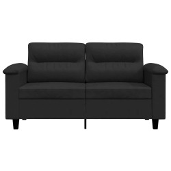 Canapé à 2 places Noir 120 cm Tissu microfibre 628398628398
