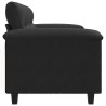 Canapé à 2 places Noir 120 cm Tissu microfibre 628398628398