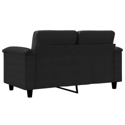 Canapé à 2 places Noir 120 cm Tissu microfibre 628398628398