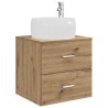 Vanité de lavabo mural Chêne artisanal 49,5 x 44,5 x 66 cm 628399628399