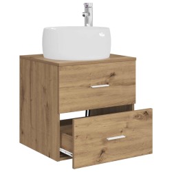 Vanité de lavabo mural Chêne artisanal 49,5 x 44,5 x 66 cm 628399628399