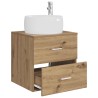Vanité de lavabo mural Chêne artisanal 49,5 x 44,5 x 66 cm 628399628399