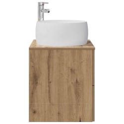 Vanité de lavabo mural Chêne artisanal 49,5 x 44,5 x 66 cm 628399628399