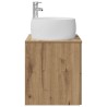 Vanité de lavabo mural Chêne artisanal 49,5 x 44,5 x 66 cm 628399628399