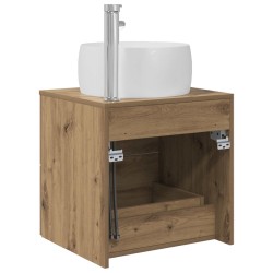 Vanité de lavabo mural Chêne artisanal 49,5 x 44,5 x 66 cm 628399628399