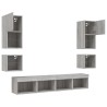 Unités murales TV avec LED 8 pcs gris sonoma bois d'ingénierie 628400628400