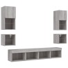 Unités murales TV avec LED 8 pcs gris sonoma bois d'ingénierie 628400628400